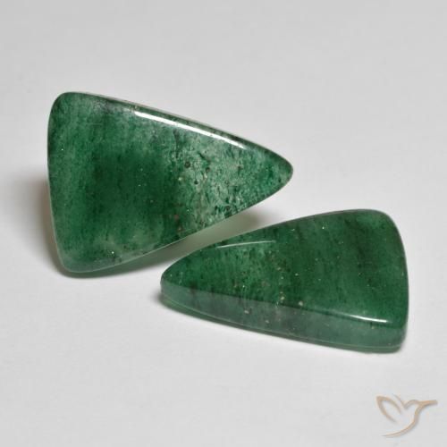 15.94 ct Green Aventurine, 13.5 x 18.2 mm Trillion Cut From Brazil, Photo A