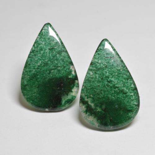 16.47 ct Green Aventurine, 21.6 x 14.4 mm Pear Cut From Brazil, Photo A