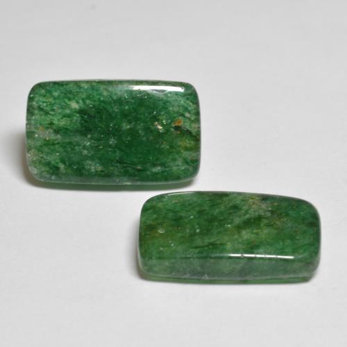 10.83 ctw Green Aventurine Stones, Natural Aventurine in Baguette Cabochon Shape for Sale