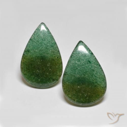 16.26 ct Green Aventurine, 20 x 13.8 mm Pear Cut From Brazil, Photo A
