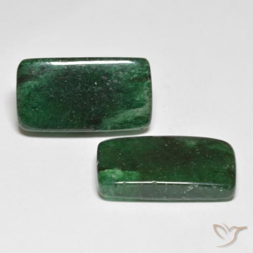 16.76 ctw Green Aventurine Stones, Natural Aventurine in Baguette Cabochon Shape for Sale