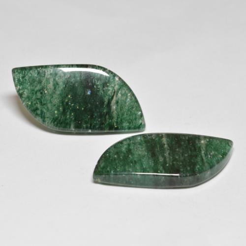 23.52 ctw Green Aventurine Stones, Natural Aventurine in Fancy Cabochon Shape for Sale