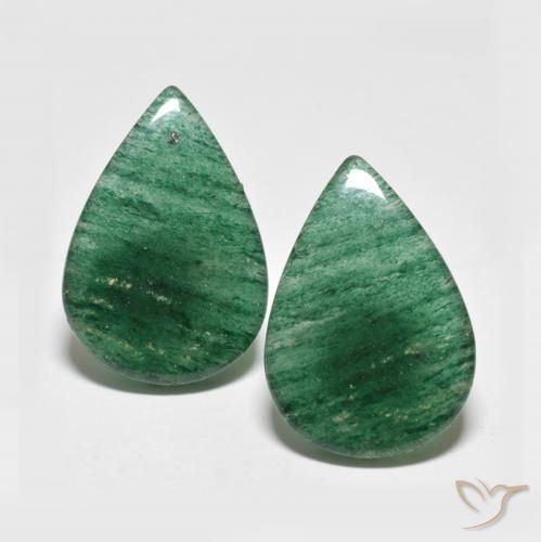 18.08 ct Green Aventurine, 20.7 x 14.4 mm Pear Cut From Brazil, Photo A