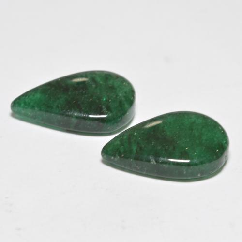 Aventurine Gemstones in 16.9 x 11.2 mm Size for Sale, Aventurine Stones in Medium Emerald Green Color
