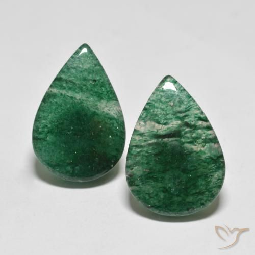 Avventurina verde da 16,74 ct, taglio a pera da 19,2 x 13 mm dal Brasile, Photo A