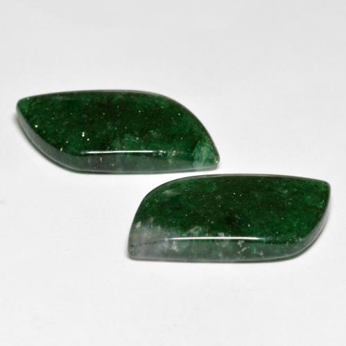 Aventurine Gemstones in 22.5 x 11.1 mm Size for Sale, Aventurine Stones in Dark Green Color