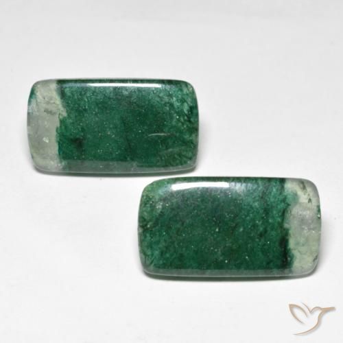 16.26 ct Green Aventurine, 19 x 10.4 mm Cushion Cut From Brazil, Photo A