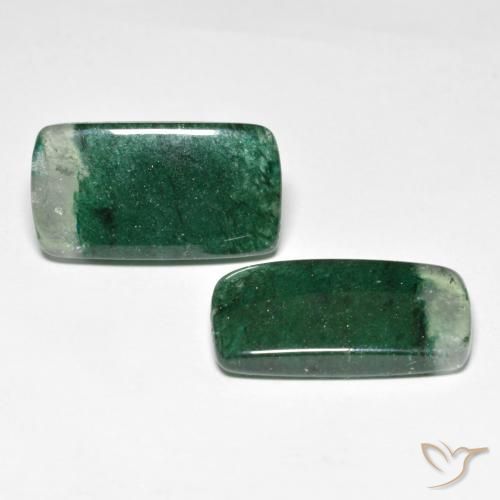 16.26 ctw Green Aventurine Stones, Natural Aventurine in Cushion Cabochon Shape for Sale