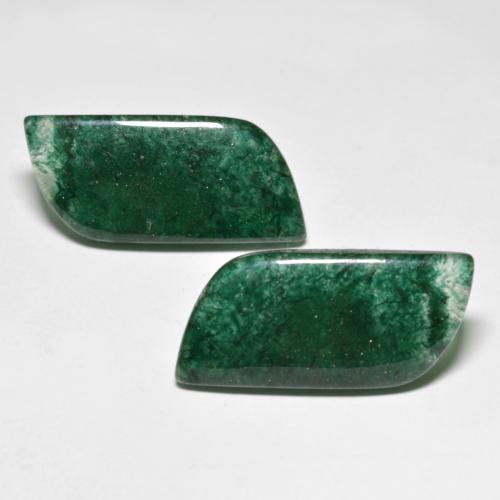 20.39 ctw Green Aventurine Gemstones, Aventurine Gems in Fancy Cabochon Shape for Sale.