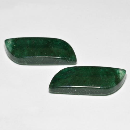 Aventurine Gemstones in 24.9 x 10.7 mm Size for Sale, Aventurine Stones in Pine Green Color