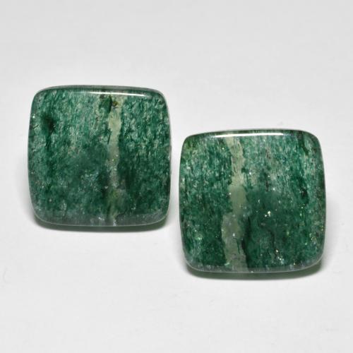 Cool Green Aventurine Gem - 8.3ct Cushion Cabochon (ID: 592871)