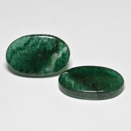 16.29 ctw Green Aventurine Stones, Natural Aventurine in Oval Cabochon Shape for Sale