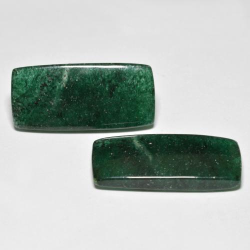 26.21 ctw Green Aventurine Stones, Natural Aventurine in Baguette Cabochon Shape for Sale