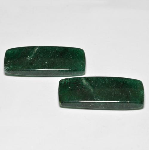 Aventurine Gemstones in 25.2 x 11.8 mm Size for Sale, Aventurine Stones in Medium Green Color