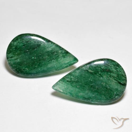 16.58 ct Green Aventurine, 20.5 x 12.2 mm Pear Cut From Brazil, Photo A