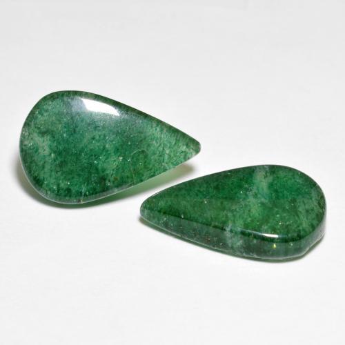 11.16 ctw Green Aventurine Stones, Natural Aventurine in Pear Cabochon Shape for Sale
