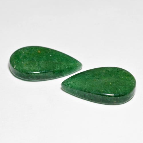 Aventurine Gemstones in 17.9 x 11 mm Size for Sale, Aventurine Stones in Medium Green Color