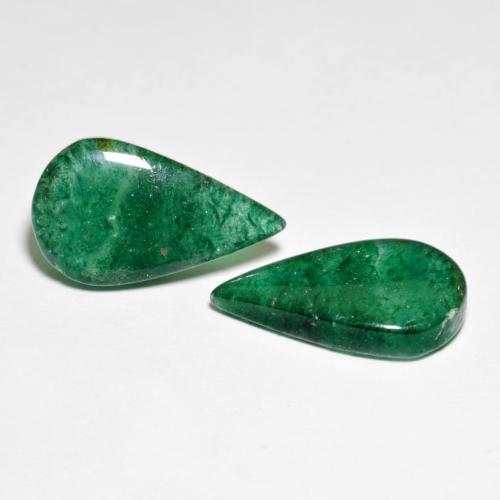 10.30 ctw Green Aventurine Stones, Natural Aventurine in Pear Cabochon Shape for Sale