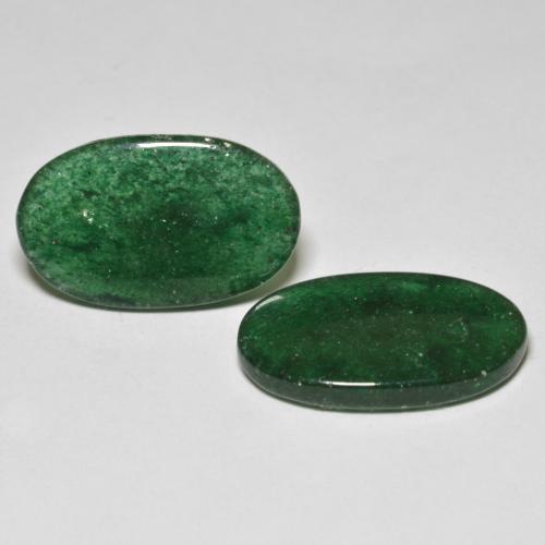 16.12 ctw Green Aventurine Stones, Natural Aventurine in Oval Cabochon Shape for Sale