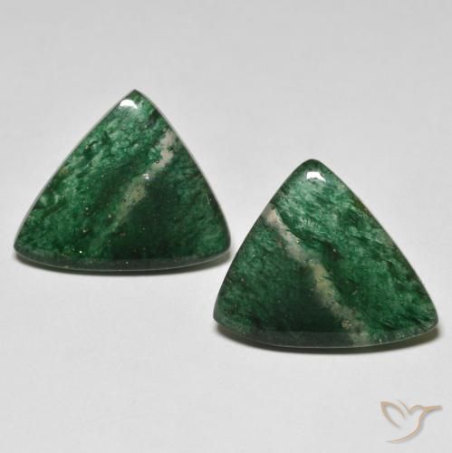 14.27 ct Green Aventurine, 12.2 x 14.5 mm Odd Shaped From Brazil, Photo A
