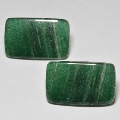 Dark Green Aventurine Gem - 8.5ct Baguette Cabochon (ID: 594996)