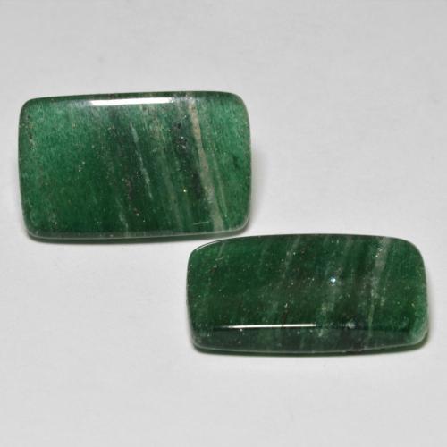 16.97 ctw Green Aventurine Stones, Natural Aventurine in Baguette Cabochon Shape for Sale