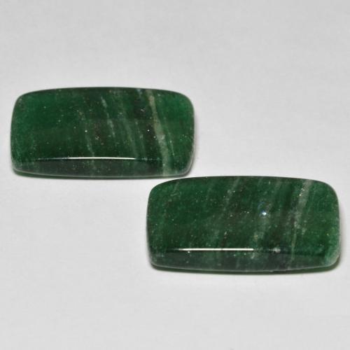Aventurine Gemstones in 18.2 x 11.2 mm Size for Sale, Aventurine Stones in Dark Green Color
