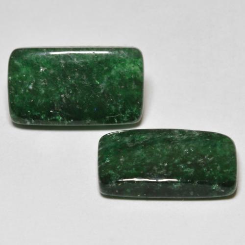 11.49 ctw Green Aventurine Stones, Natural Aventurine in Baguette Cabochon Shape for Sale