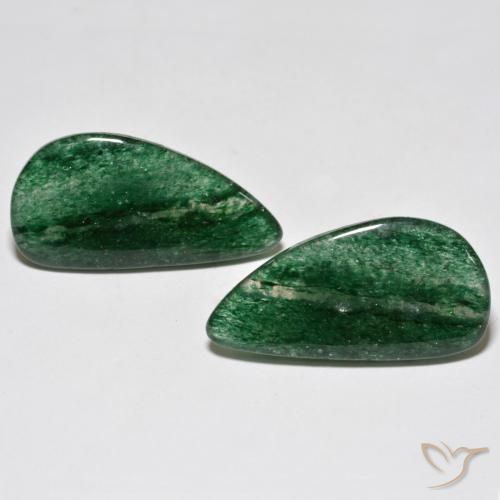22.35 ct Green Aventurine, 25.6 x 13 mm Odd Shaped From Brazil, Photo A