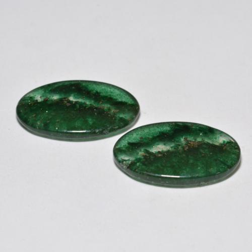 Aventurine Gemstones in 19.2 x 12.8 mm Size for Sale, Aventurine Stones in Multicolor Green Color