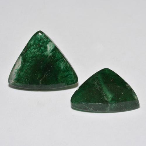 17.98 ctw Green Aventurine Stones, Natural Aventurine in Trillion Cabochon Shape for Sale