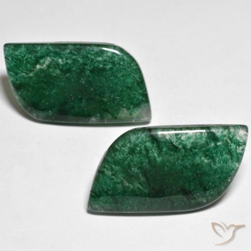 16.92 ct Green Aventurine, 20.2 x 11 mm Odd Shaped From Brazil, Photo A