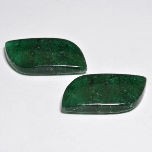 Aventurine Gemstones in 17.9 x 9.8 mm Size for Sale, Aventurine Stones in Dark Green Color