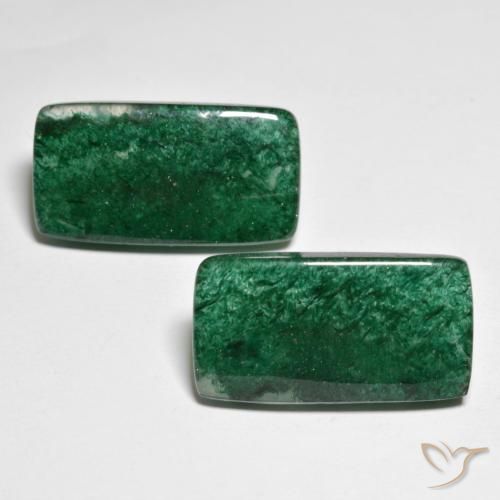 21.63 ct Green Aventurine, 21.3 x 11.3 mm Baguette Cut From Brazil, Photo A