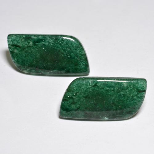 17.82 ctw Green Aventurine Gemstones, Aventurine Gems in Fancy Cabochon Shape for Sale.