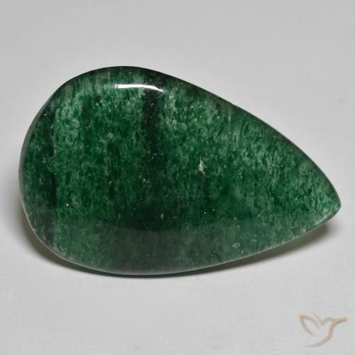24.65 ct Green Aventurine Stone, Natural Aventurine in Pear Cabochon Shape for Sale