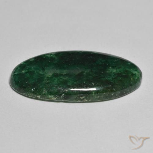 Aventurine Gemstone in 28.2 x 13.5 mm Size for Sale, Aventurine Stone in Forest Green Color