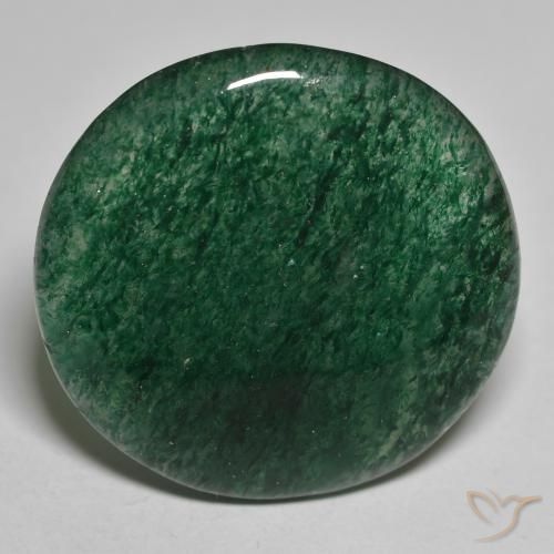 29.77 ct Green Aventurine Stone, Natural Aventurine in Round Cabochon Shape for Sale