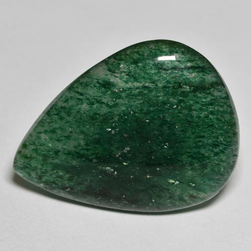 18.14 ct Green Aventurine Gemstone, Aventurine Gem in Pear Cabochon Shape for Sale.