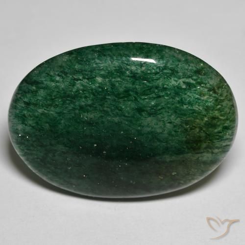 24.69 ct Green Aventurine, 28.4 x 20.2 mm Oval Cut From Brazil, Photo A
