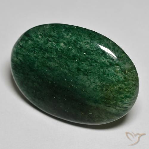 24.69 ct Green Aventurine Stone, Natural Aventurine in Oval Cabochon Shape for Sale