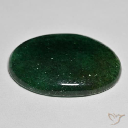 Aventurine Gemstone in 28.4 x 20.2 mm Size for Sale, Aventurine Stone in Forest Green Color