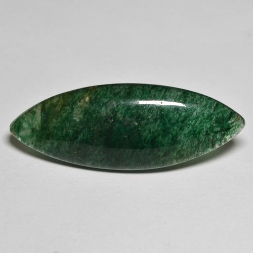 Aventurine Vert marquise cabochon 15,9 ct du Brésil, dimension 34,6 x 13mm, pierre gemme naturelle Non traité, pureté Translucide, 1 pièce Aventurine de couleur Vert, dureté Mohs de 7 convient aux bijoux de tous les jours, pierre de sagesse, Photo A