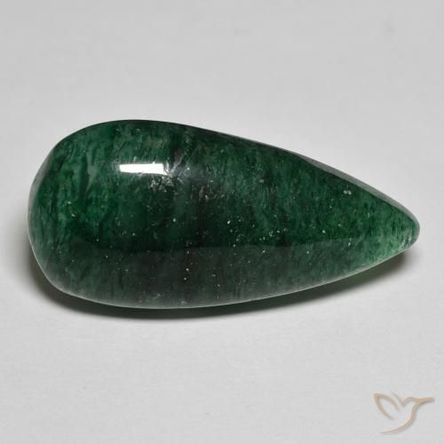15.68 ct Green Aventurine Stone, Natural Aventurine in Pear Cabochon Shape for Sale