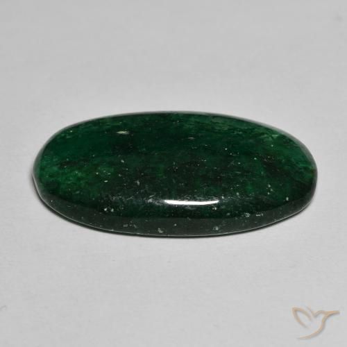 Aventurine Gemstone in 24.3 x 13.1 mm Size for Sale, Aventurine Stone in Cool Forest Green Color