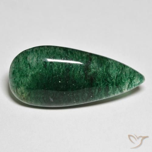 17.57 ct Green Aventurine Stone, Natural Aventurine in Pear Cabochon Shape for Sale