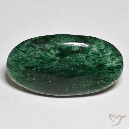 26.71ct Oval Cabochon Green Aventurine from Brazil, Dimension 31.4 x 17.6mm, Natural untreated Gemstone, Translucent Clarity, 1 piece Aventurine in Multicolor Green Color, Mohs Hardness of 7 suitable for daily wear jewelry, Photo A