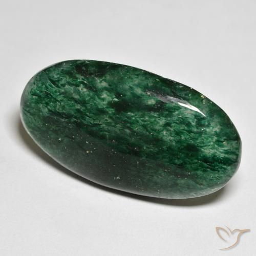 26.71 ct Green Aventurine Stone, Natural Aventurine in Oval Cabochon Shape for Sale