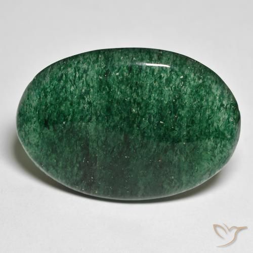 32.99 ct Green Aventurine, 31.9 x 23.3 mm Oval Cut From Brazil, Photo A