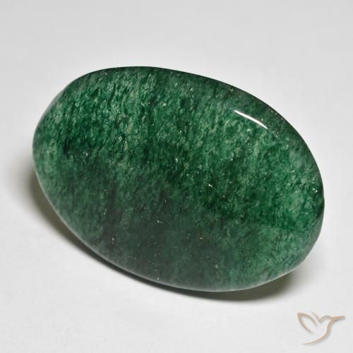 32.99 ct Green Aventurine Stone, Natural Aventurine in Oval Cabochon Shape for Sale